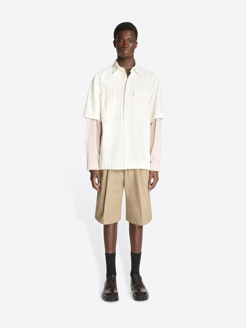 Dries Van Noten CONTRAST SLEEVES DENIM SHIRT outlook