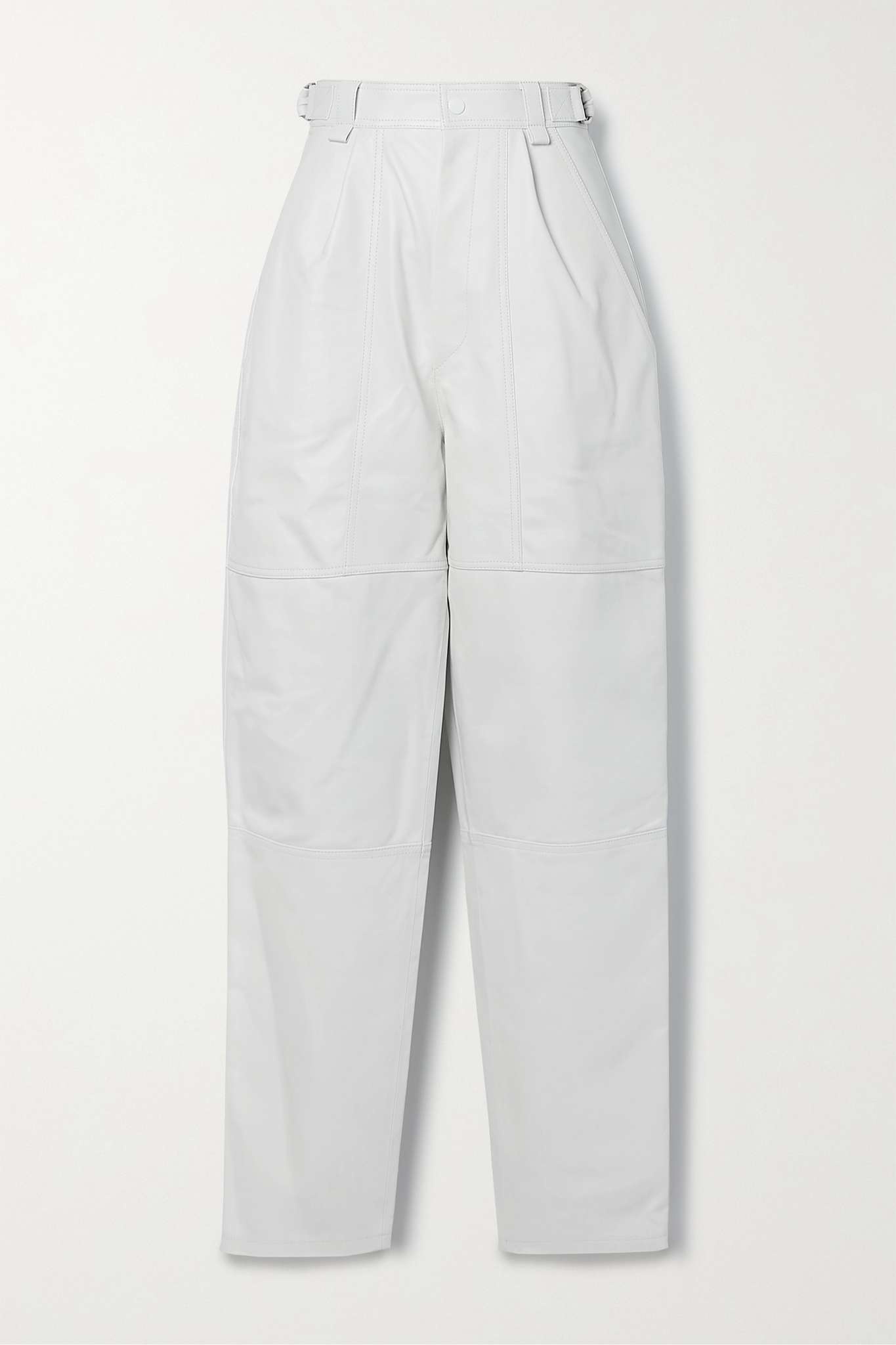 Paneled leather tapered pants - 1