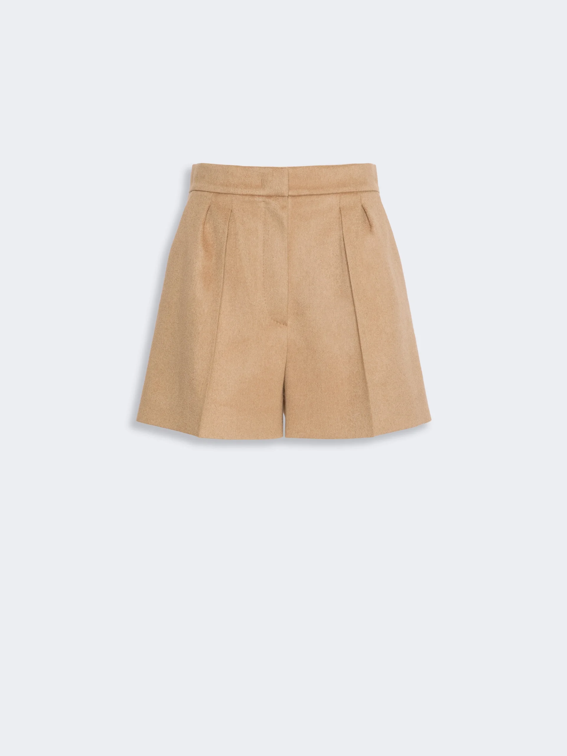 VISTA Sable-look baby camel shorts - CAMEL - 1