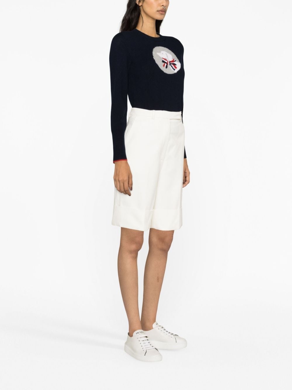 knee-length tailored shorts - 4