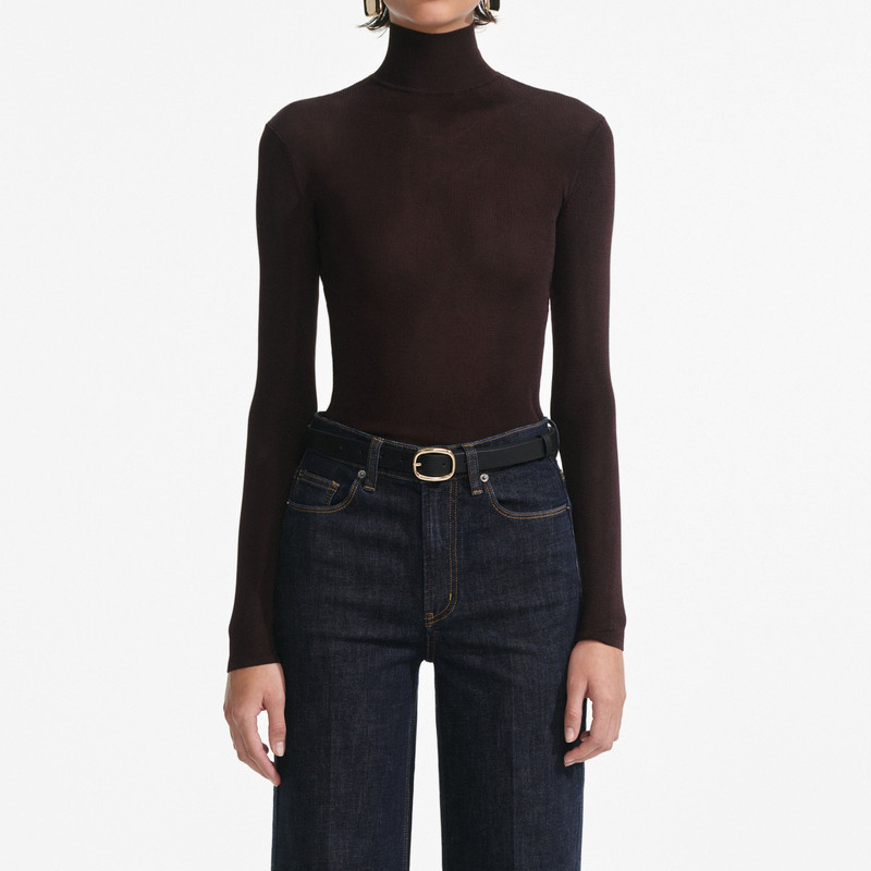 Brown Viscose Knit Top 4