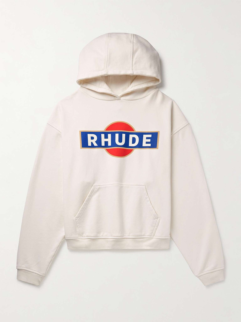 빈티지 레이서 로고 인쇄 코튼 - 제리 Hoodie - 1
