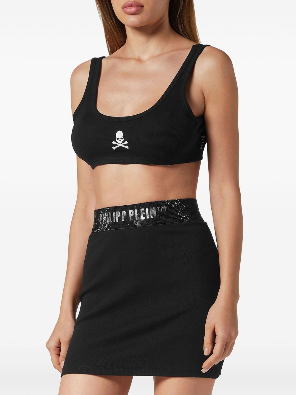 Skull & Bones cropped tank top - 2