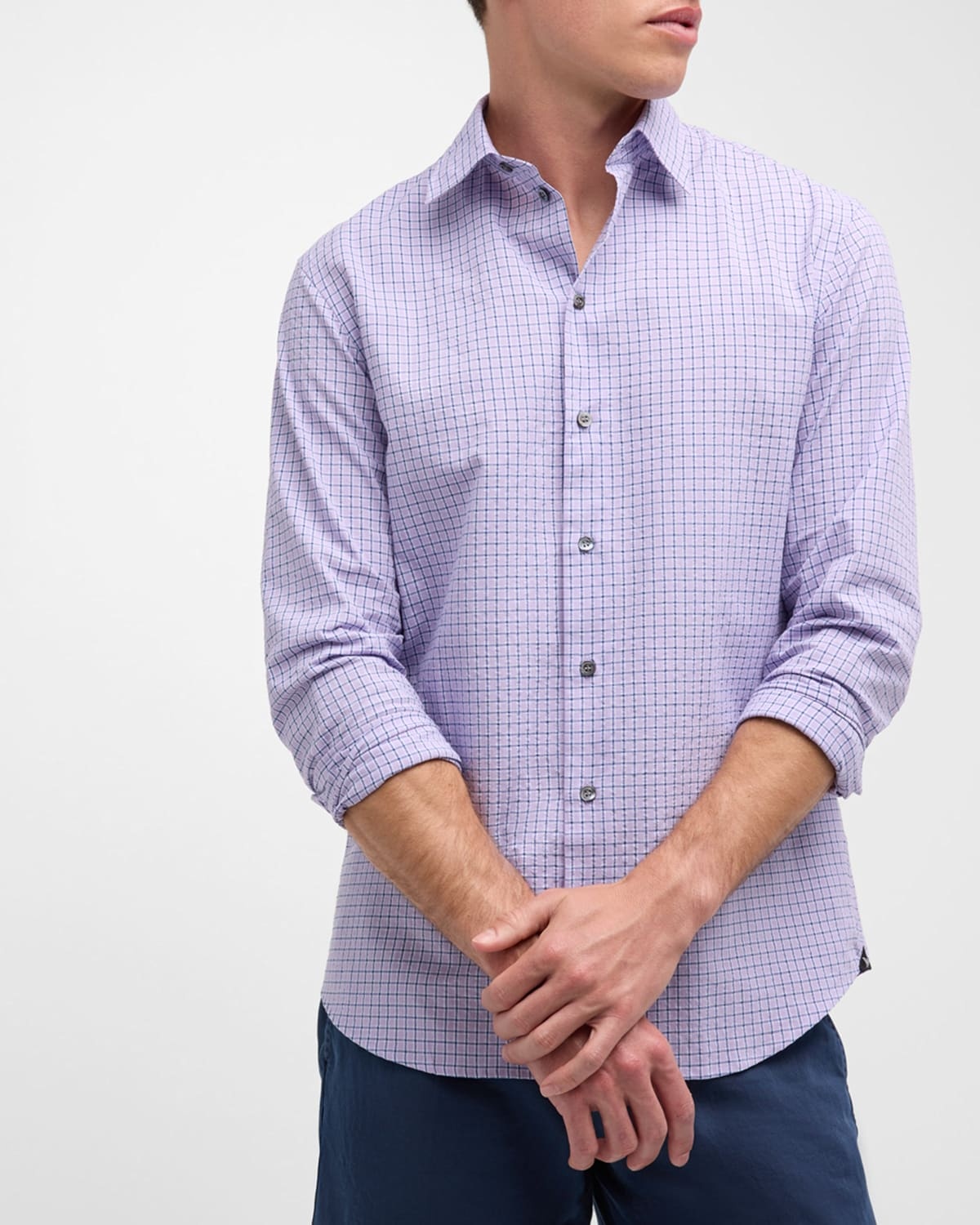 Men's Cotton Check Sport Shirt - 6