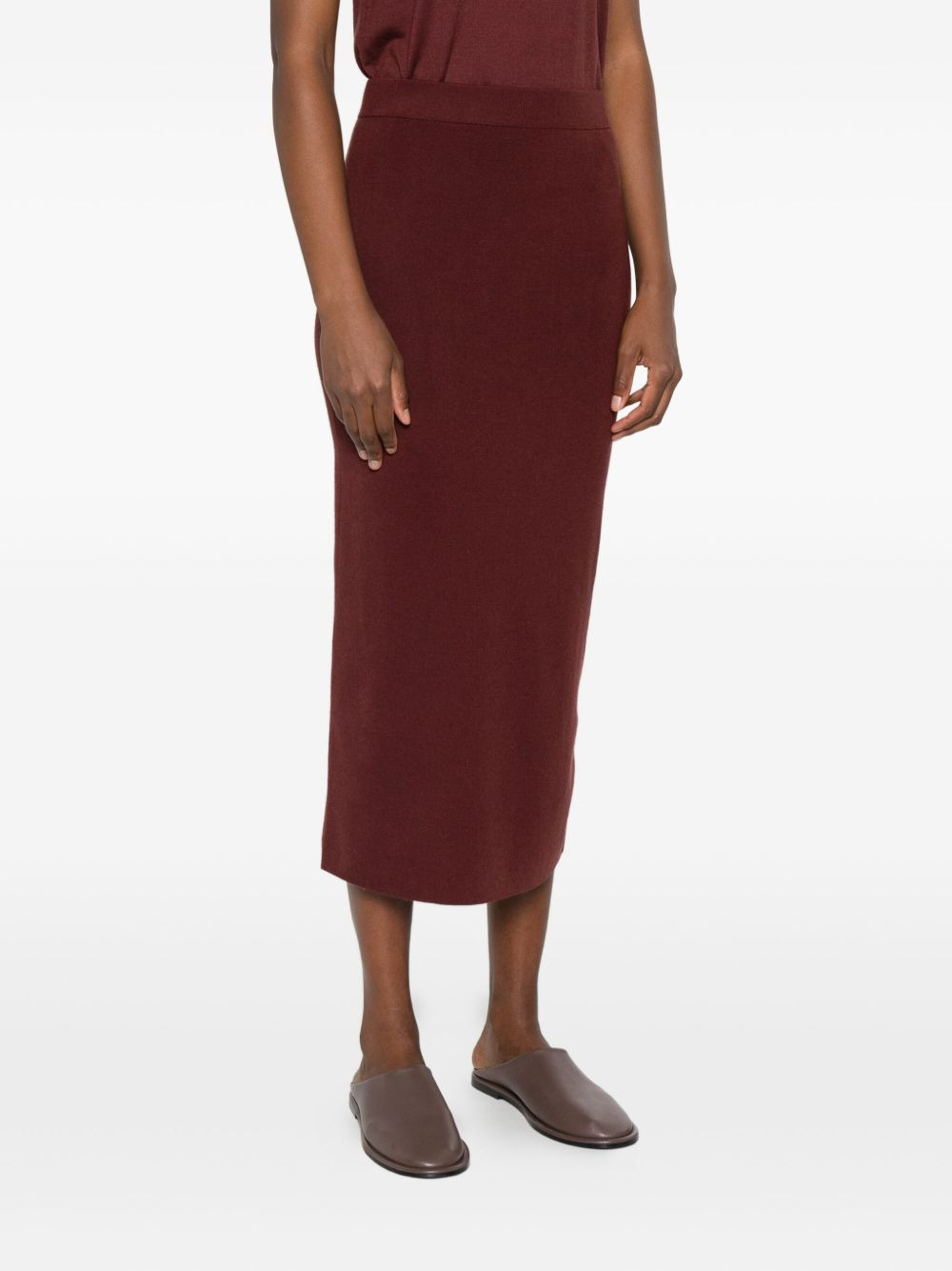 elastic-waistband midi skirt - 3