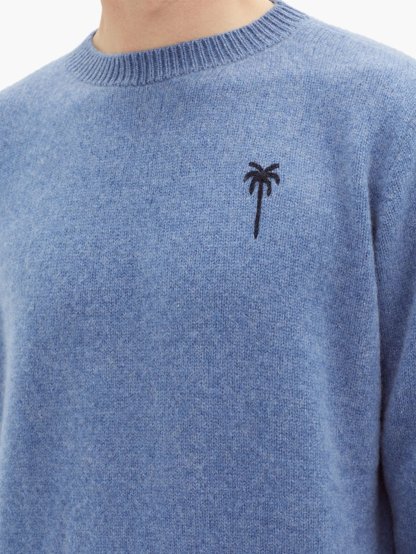 Logo-embroidered cashmere sweater - 3