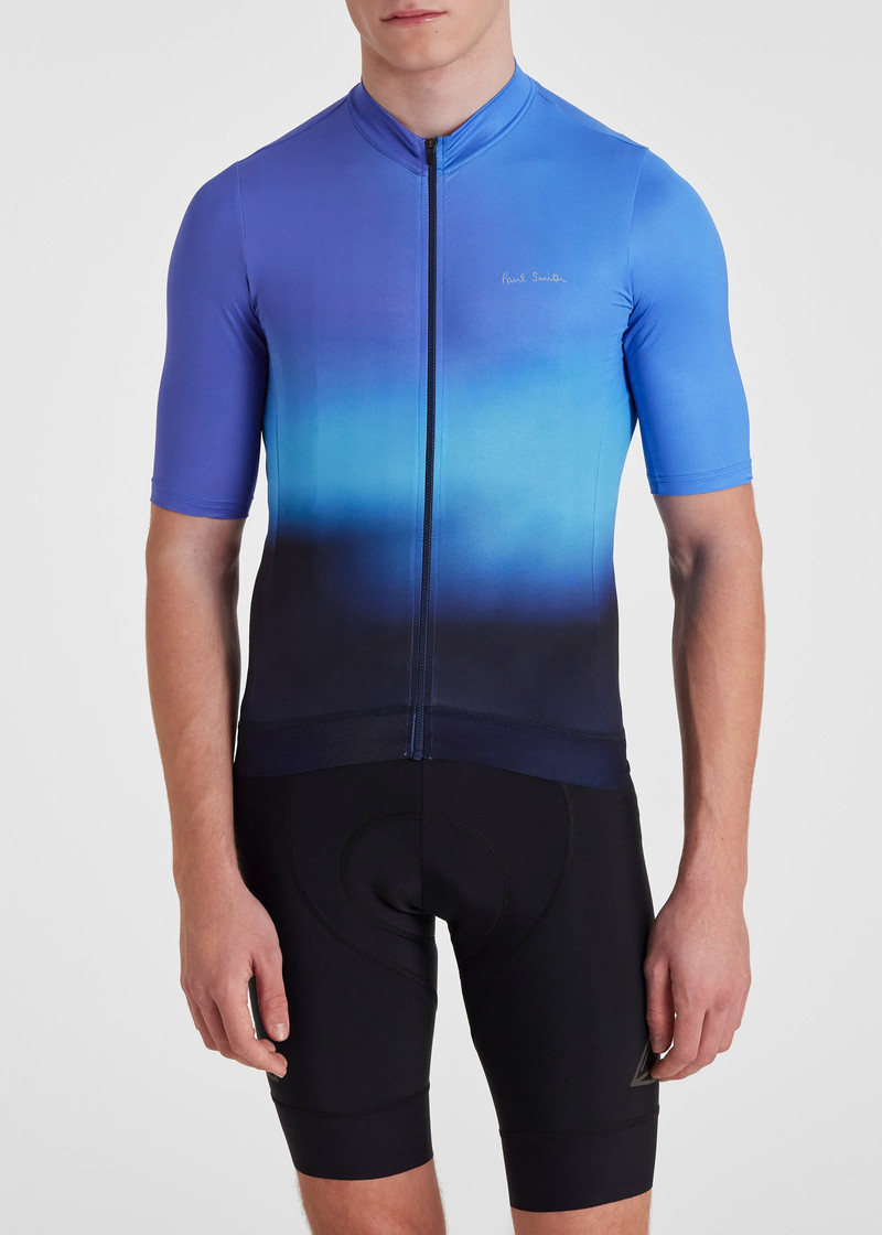 'Blue Fade' Race Fit Cycling Jersey 7