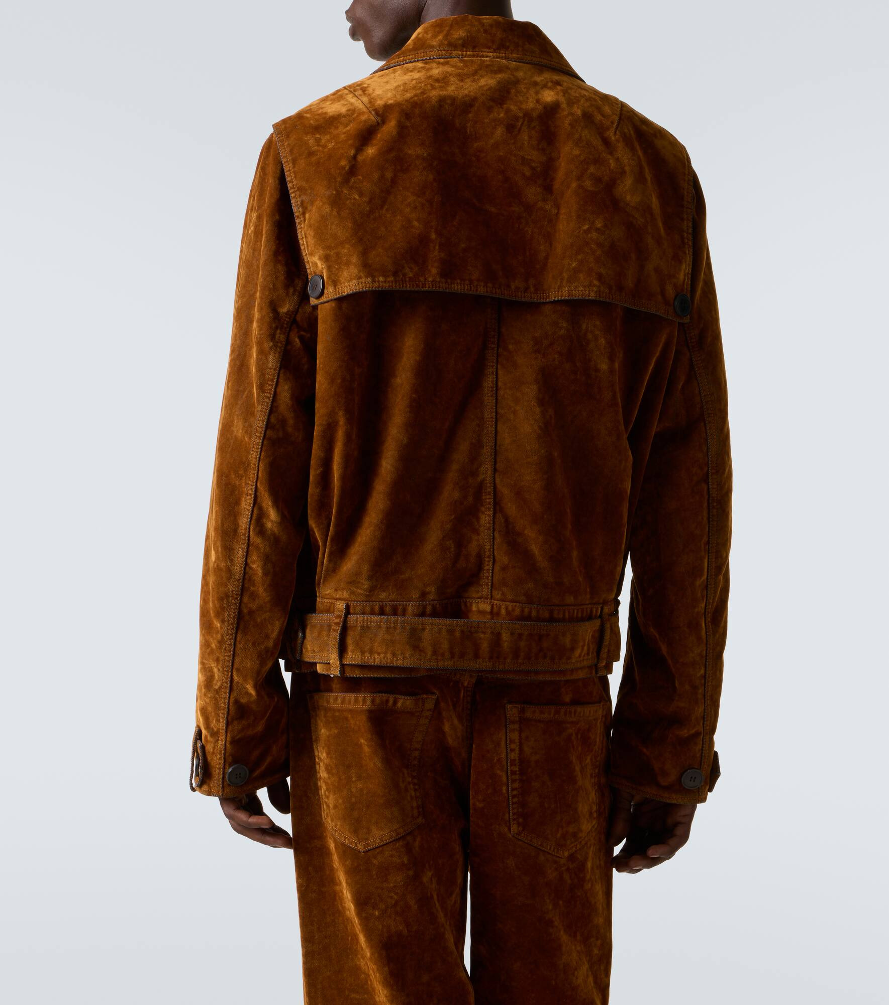 Vassel belted cotton biker jacket - 4