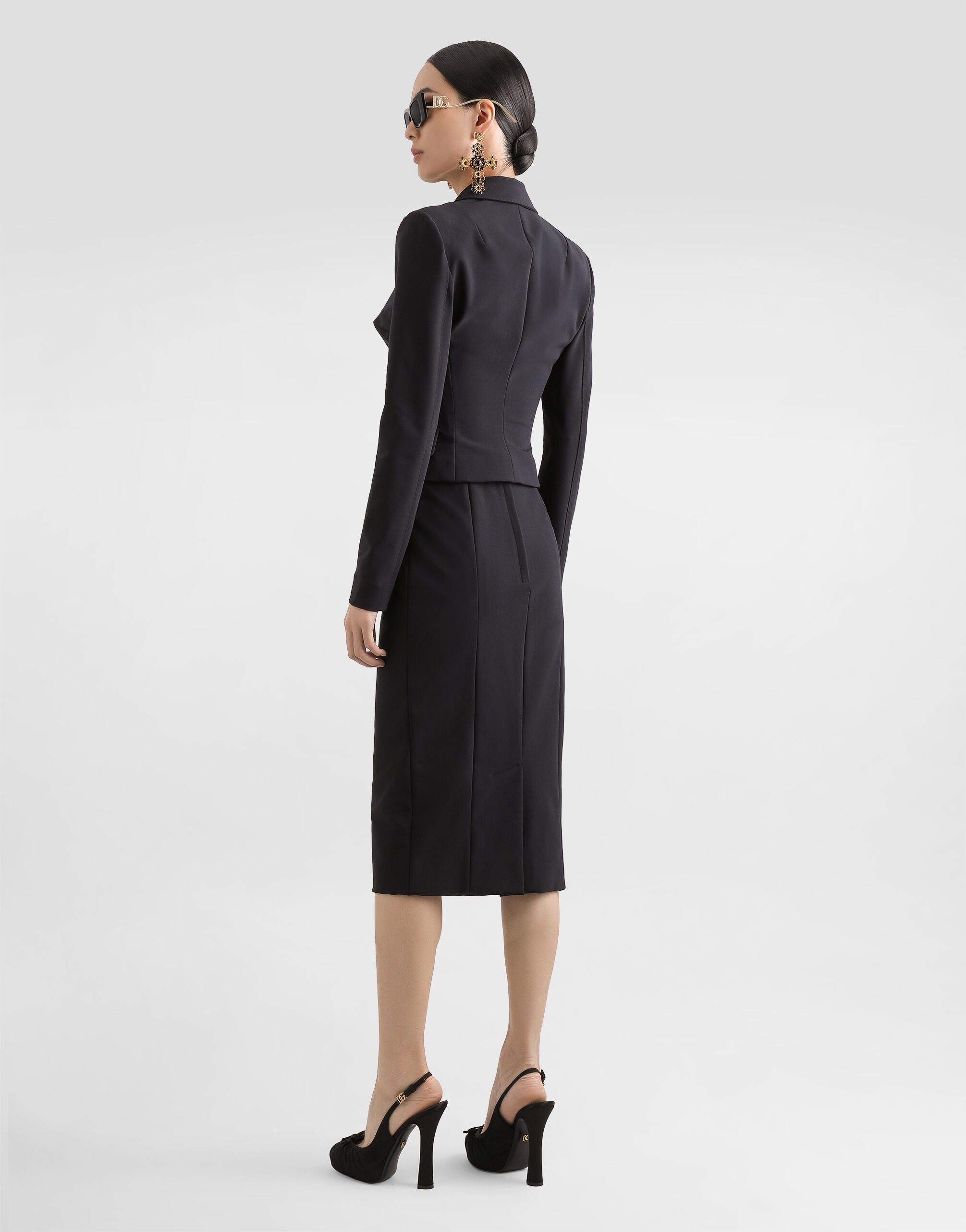 Short single-breasted technical cady jacket - 3