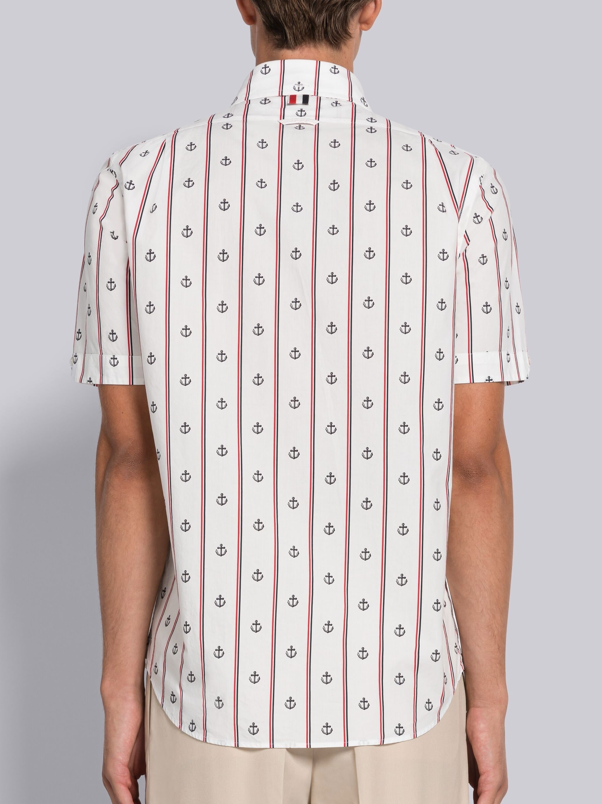 Anchor Print Poplin Short Sleeve Shirt - 4