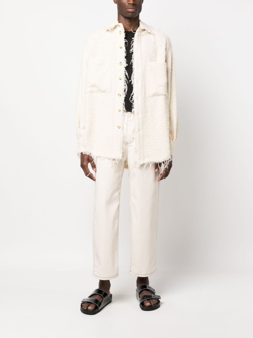 button-up bouclÃ© jacket - 3
