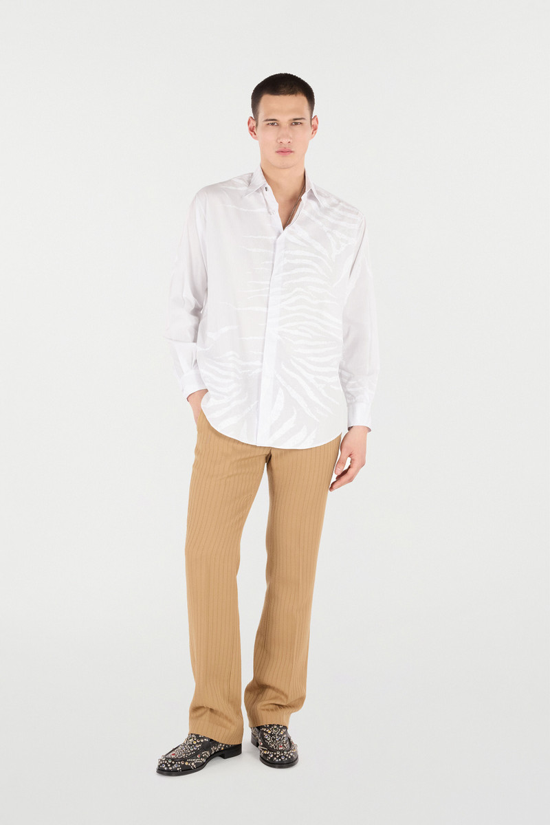 Roberto Cavalli Silk Shirt With Tiger Skin Print outlook