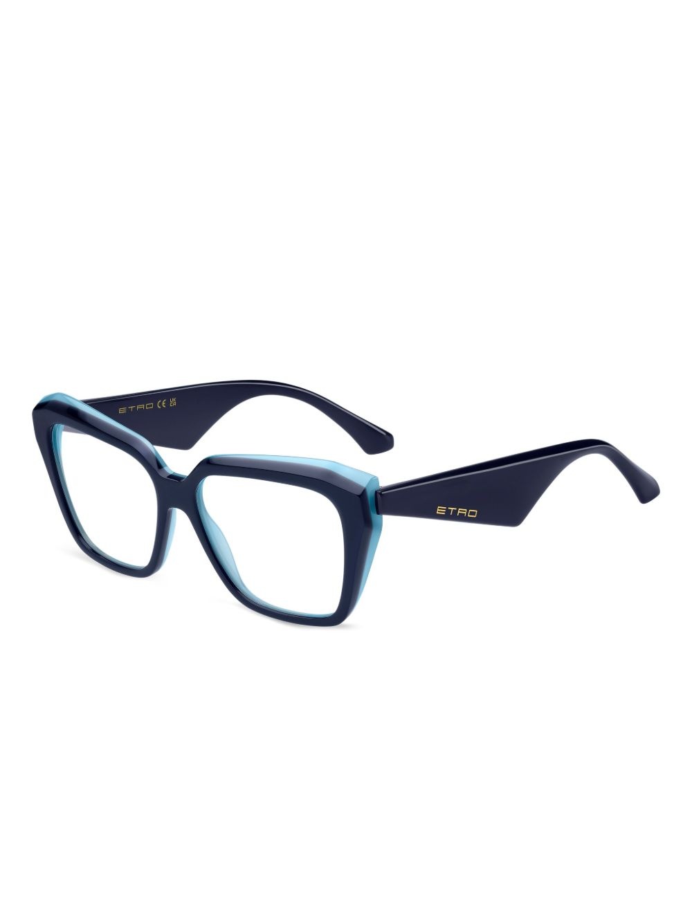 oversized angular-frame glasses - 2