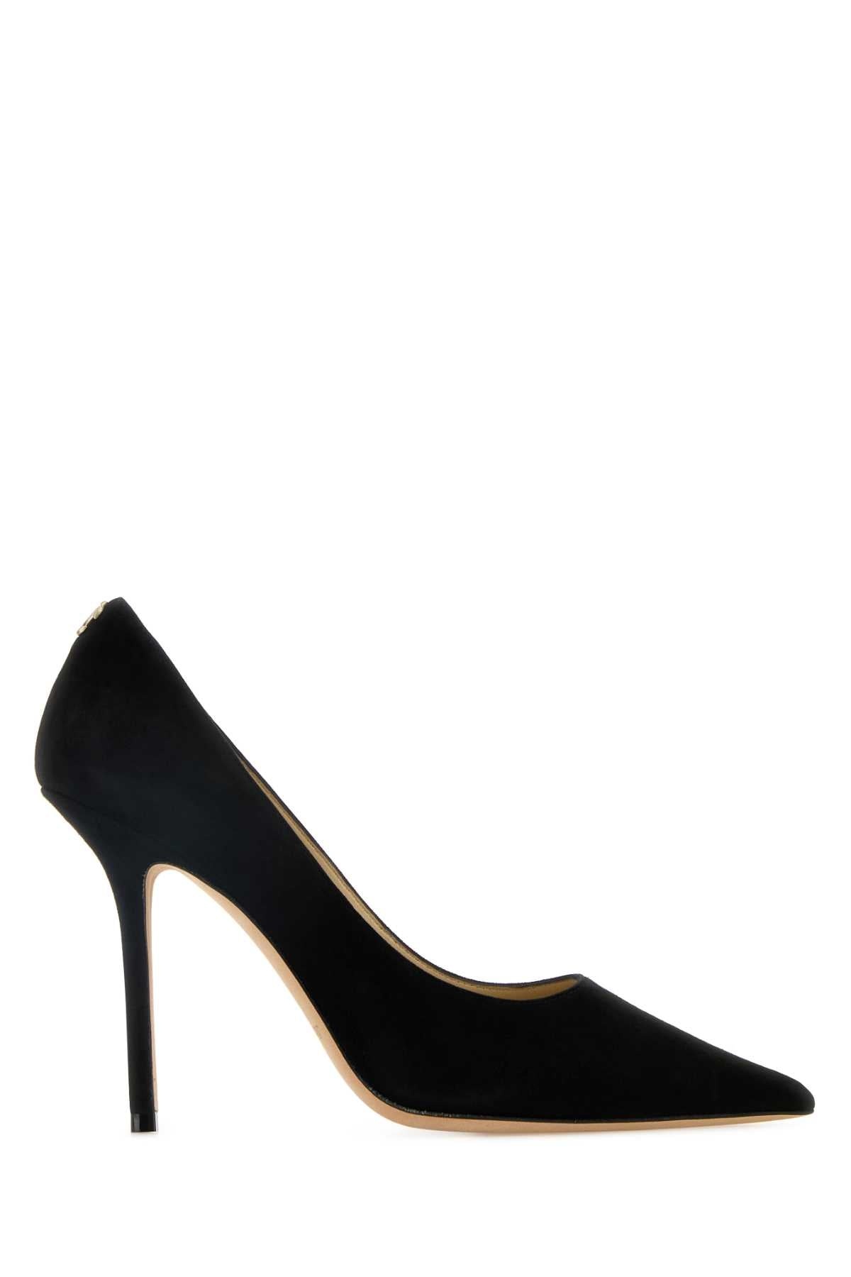 Jimmy Choo Women Black Suede Love 100 Pumps - 1