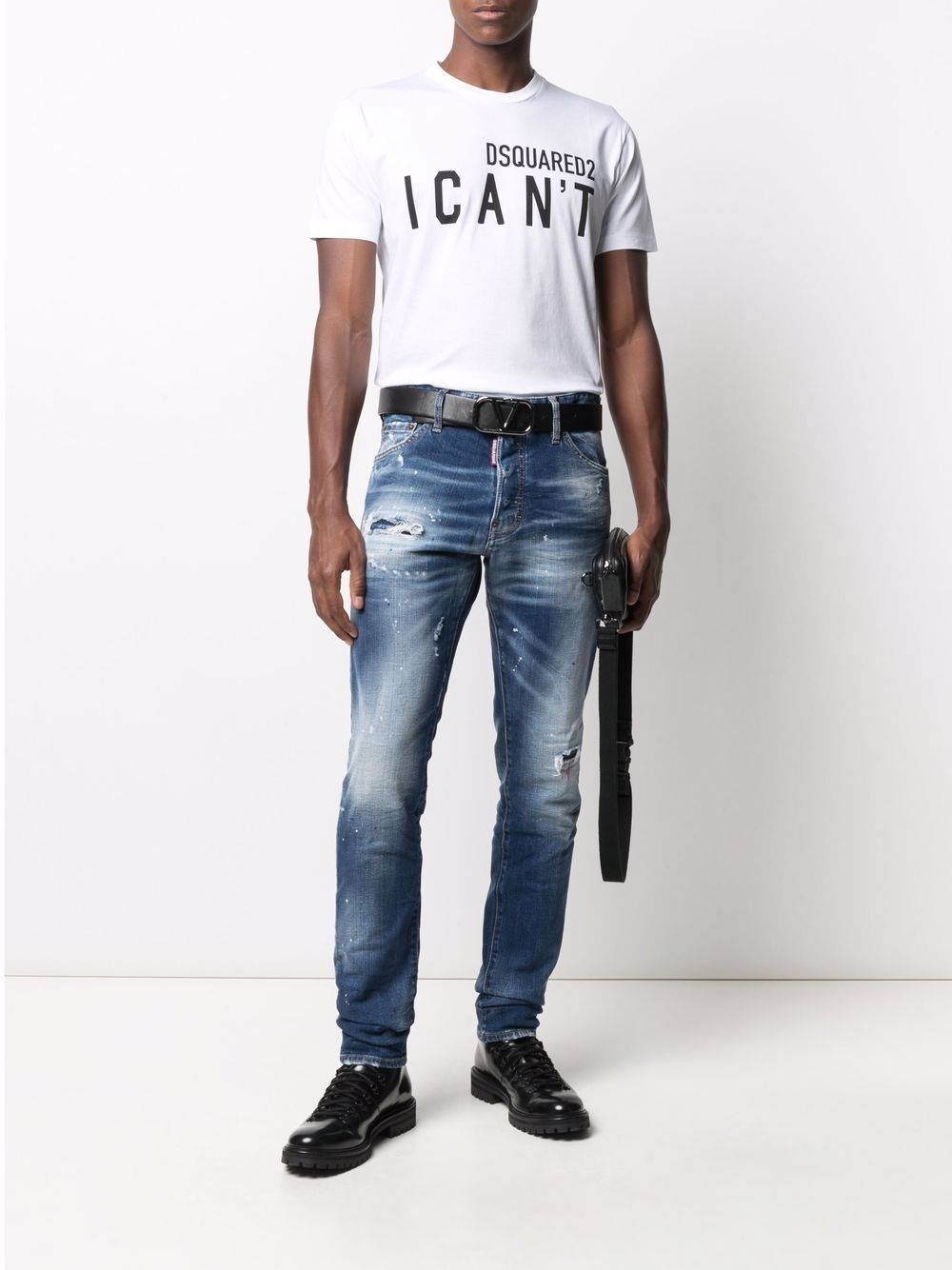 distressed-effect slim-fit jeans - 2