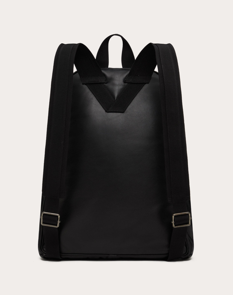 VALENTINO GARAVANI NOIR NAPPA LEATHER BACKPACK 4