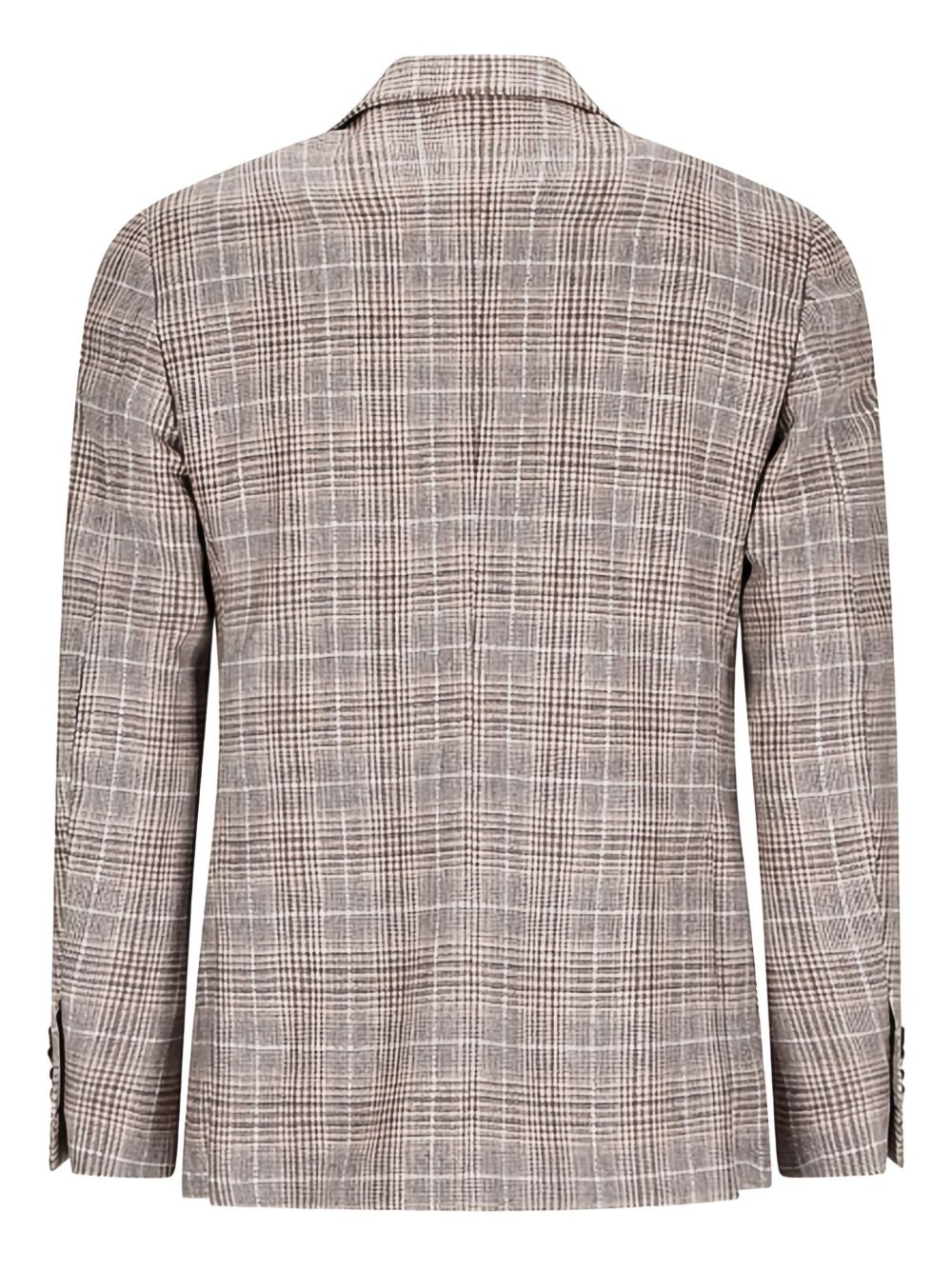 checked two-button jacket - 2