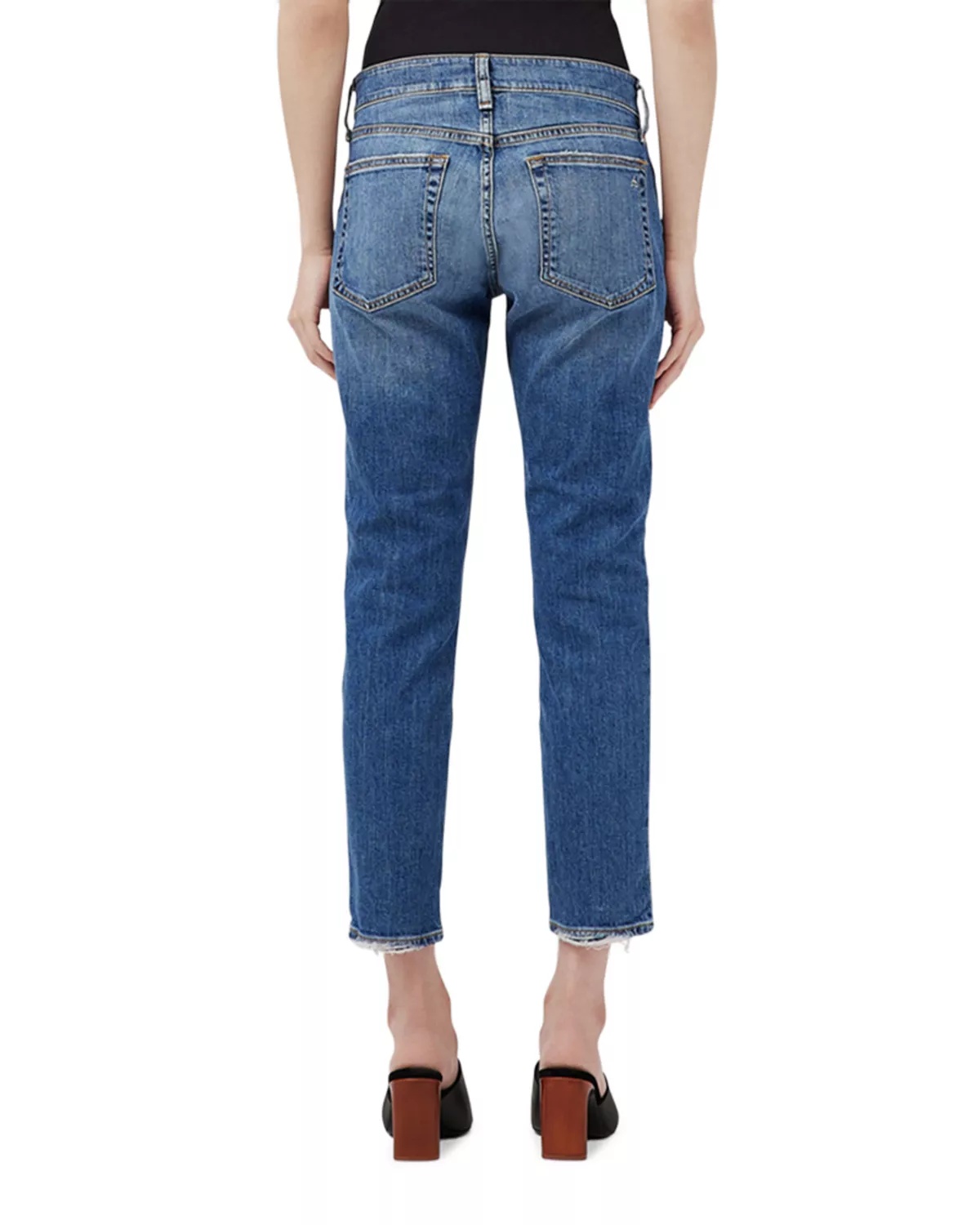 Dre Low Rise Ankle Slim Boyfriend Jeans - 8