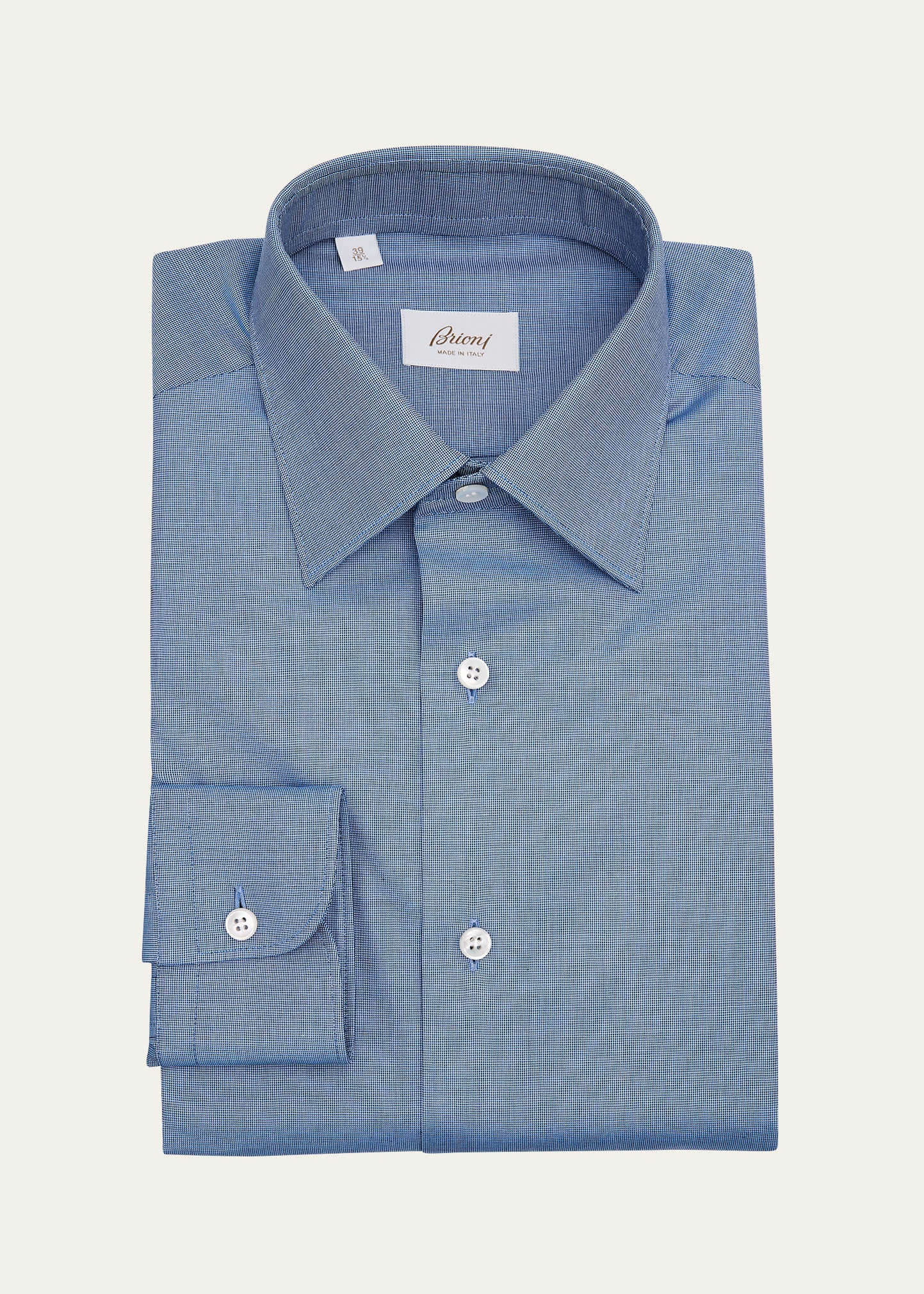 Men's Cotton Nano-Check Dress Shirt - 1