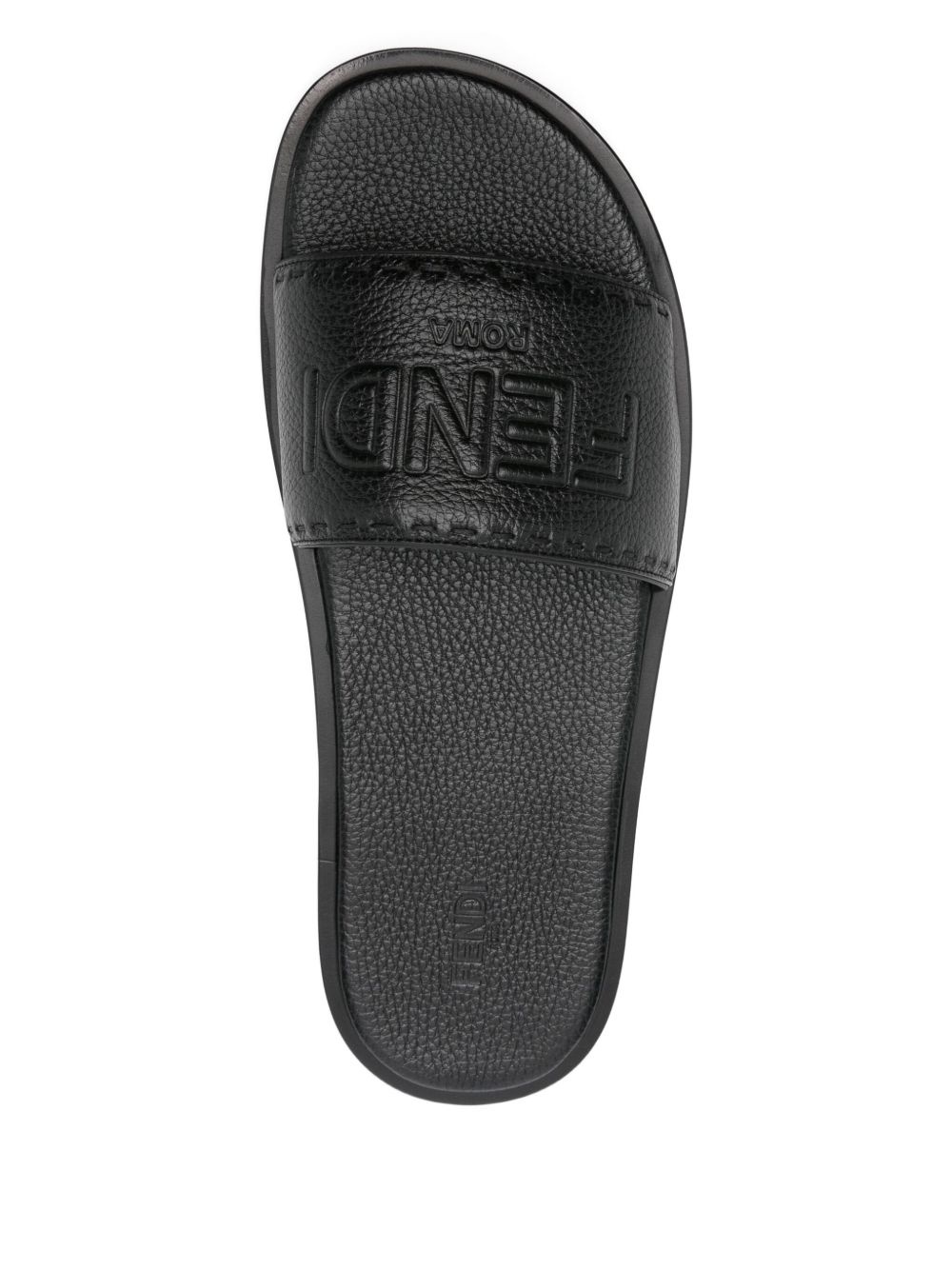 Roma embossed-logo leather sandals - 4