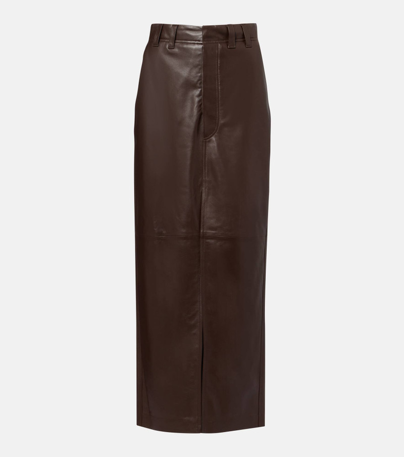 Leather maxi skirt 1