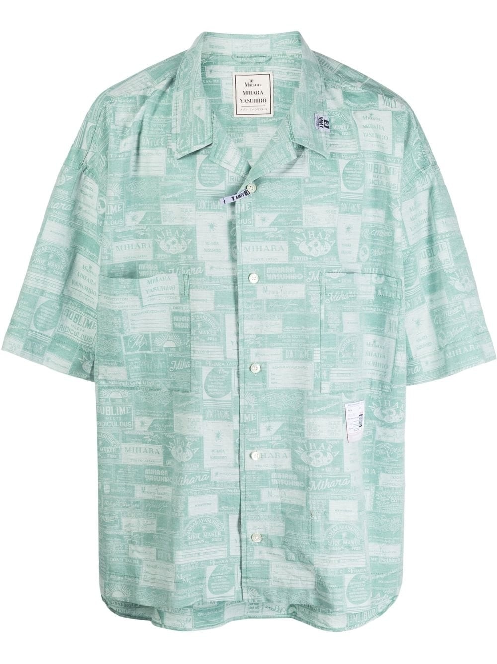 graphic-print short-sleeved shirt - 1