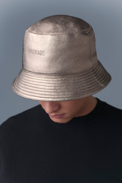 MACKAGE WOLFFE-NV Leather Bucket Hat with Debossed Logo outlook