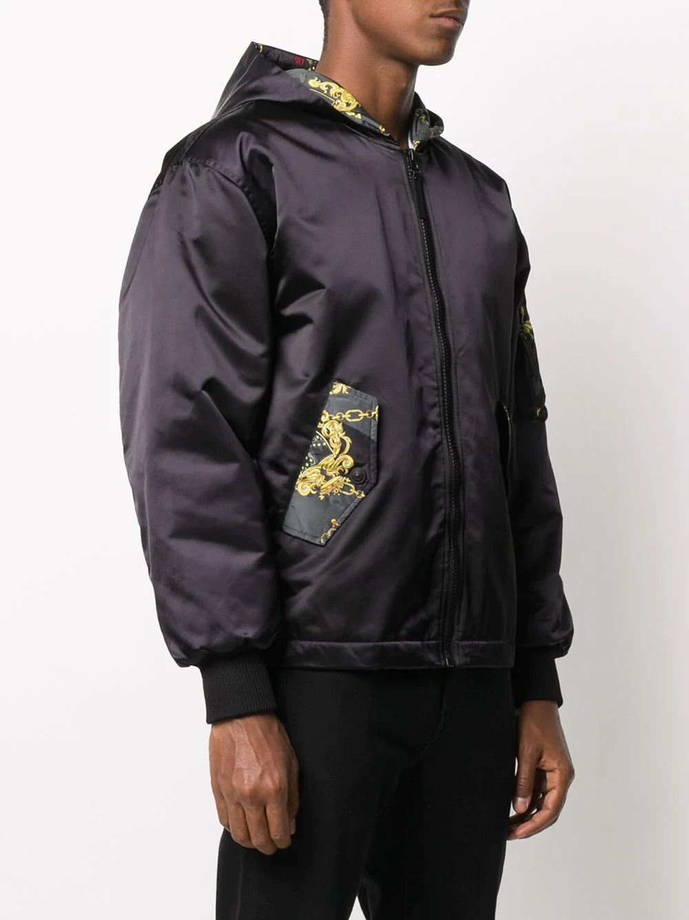 logo-print padded jacket - 3