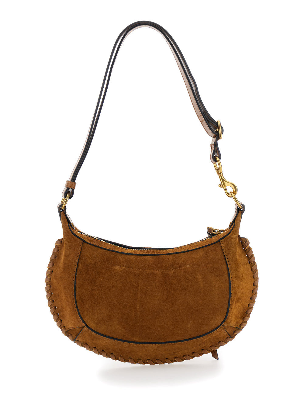 Isabel Marant Women 'Oskan Moon' Brown Crossbody Bag With Front Logo Print In Suede Woman - 4