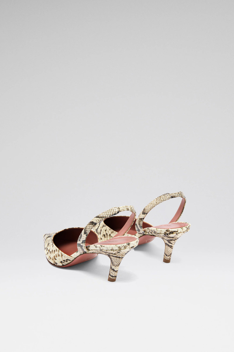 SOFIA SLING 60 SHINY SNAKESKIN PRINT LEATHER 5