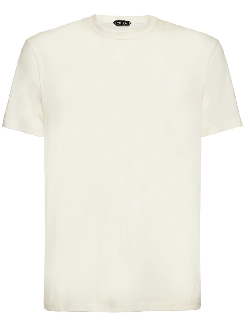 LYOCELL & COTTON S/S CREWNECK T-SHIRT - 1