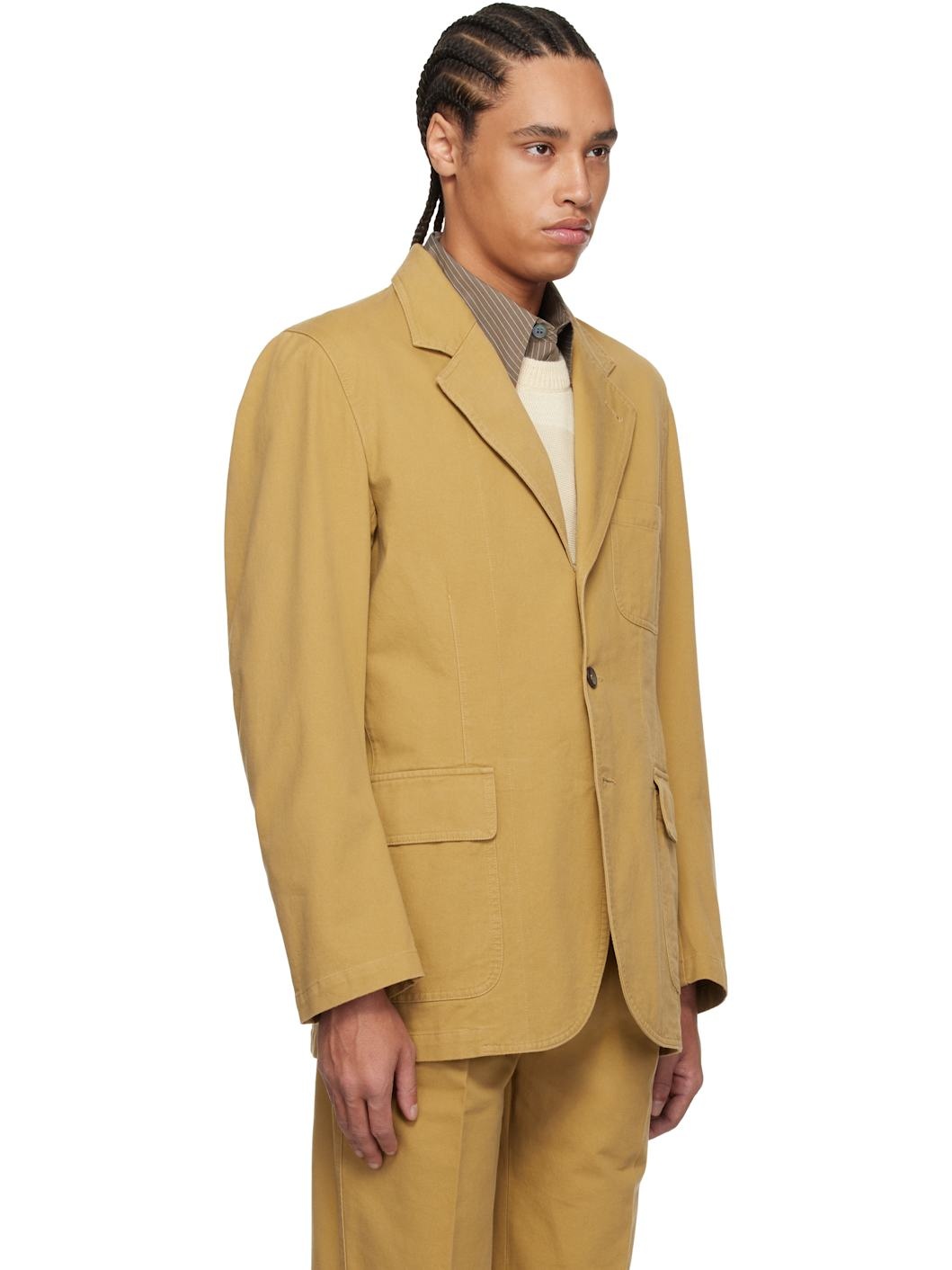 Tan Vintage Wash Cotton Games Mk. I Blazer - 2