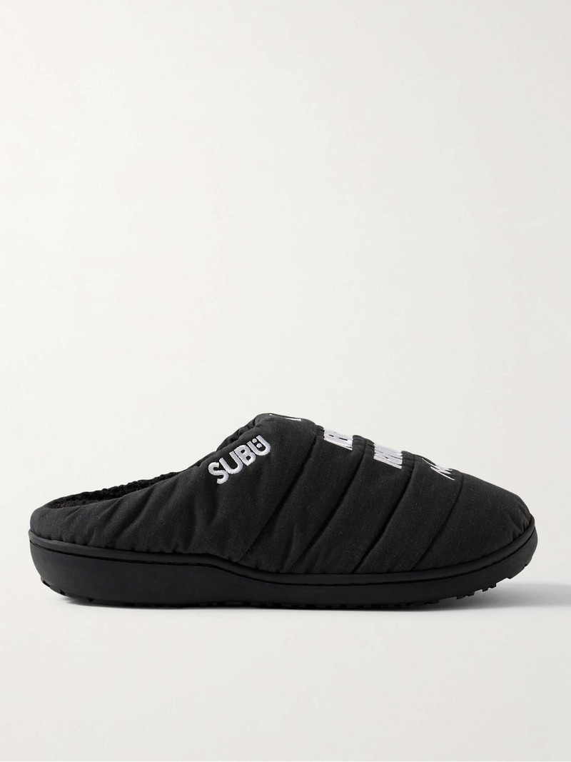 + NANGA + SUBU Logo-Embroidered Padded Takibi Slippers 1