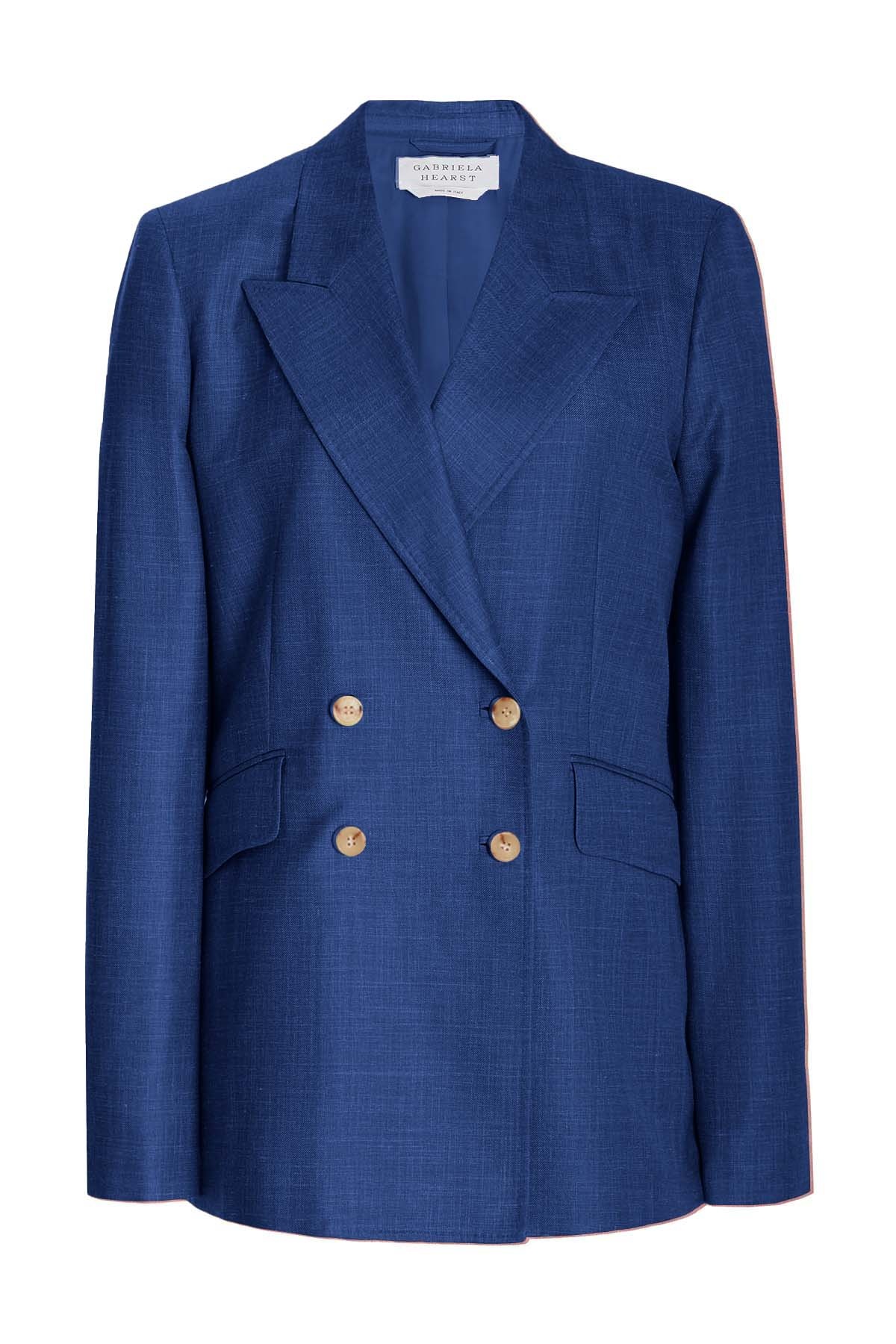 Angela Blazer in Silk Wool with Linen - 1
