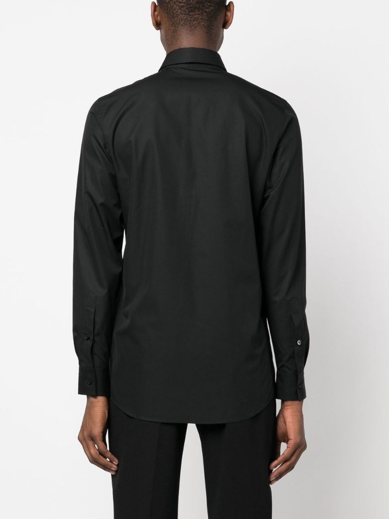 embroidered-teddy poplin shirt - 4