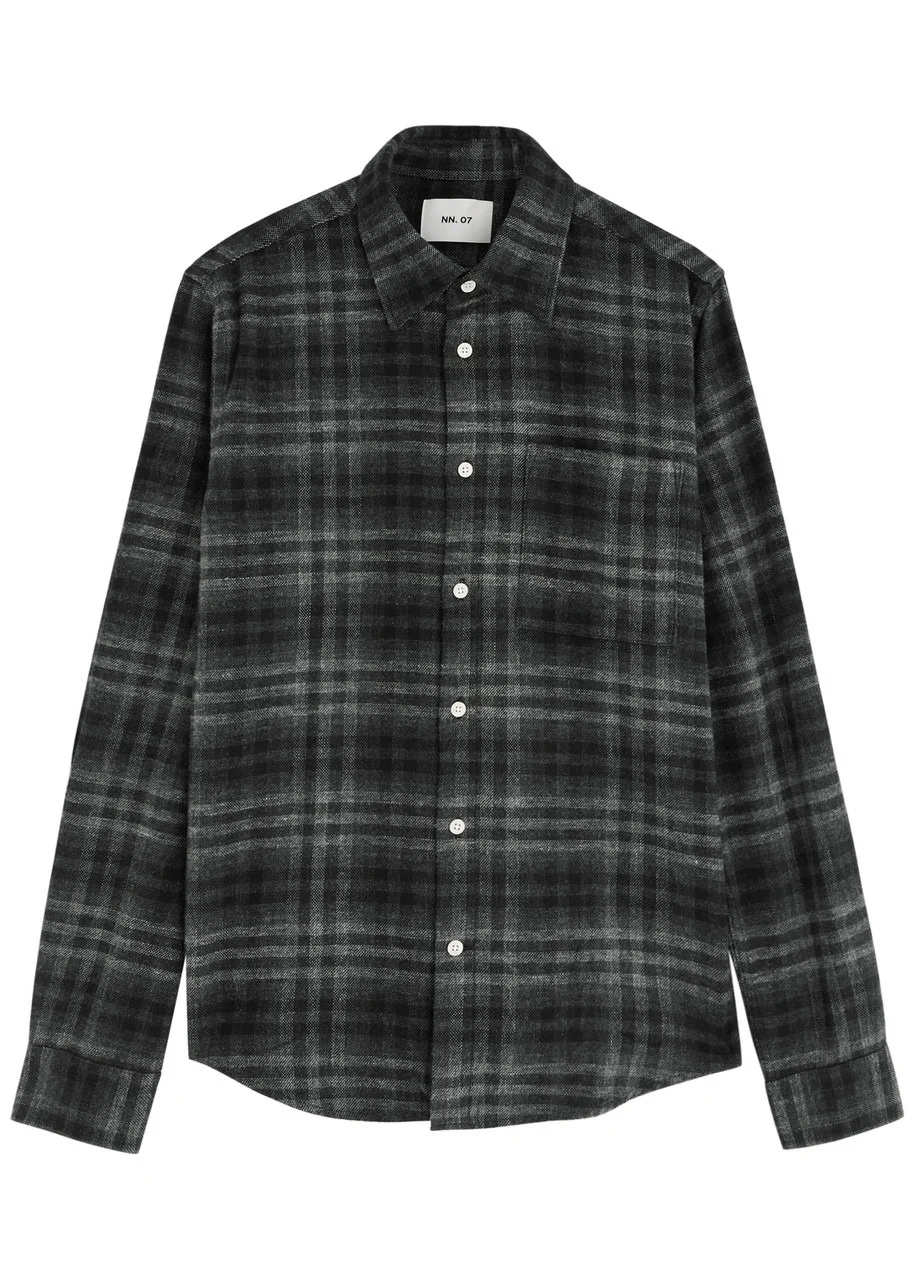 NN07 Arne Checked Flannel Shirt - 1