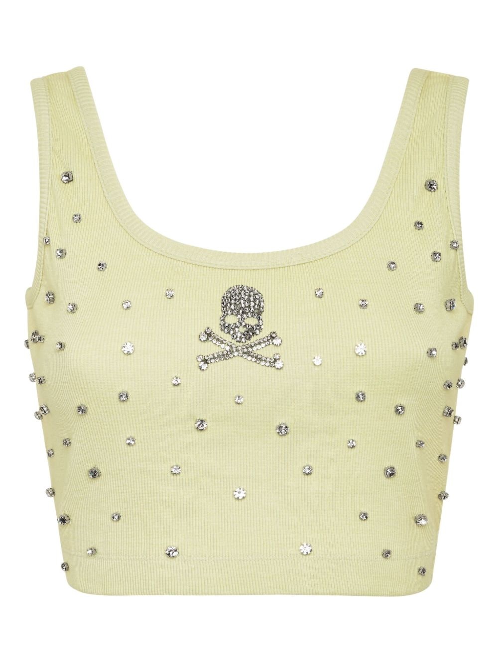 rhinestone-embellished cropped top - 1