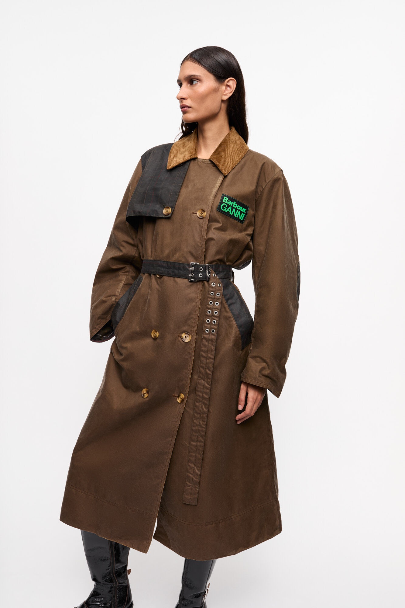 GANNI X BARBOUR WAXED TRENCH COAT - 4