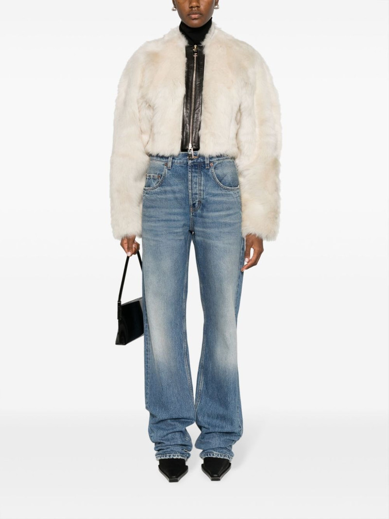SAINT LAURENT high-waist wide-leg jeans outlook
