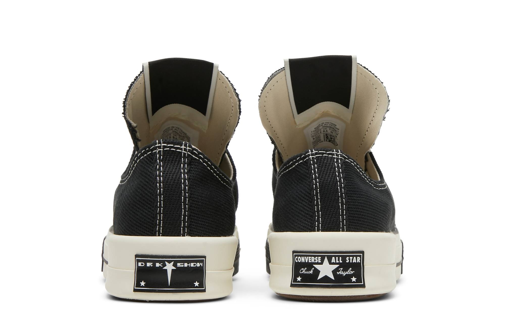 Rick Owens x DRKSHDW DRKSTAR Chuck 70 Low 'Black' - 6