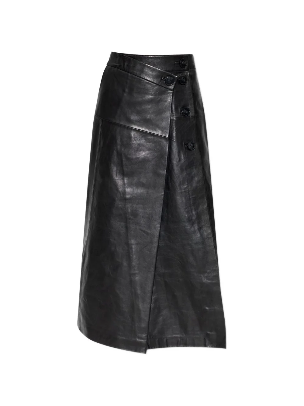 Rimera button-fastening wrap midi skirt - 1