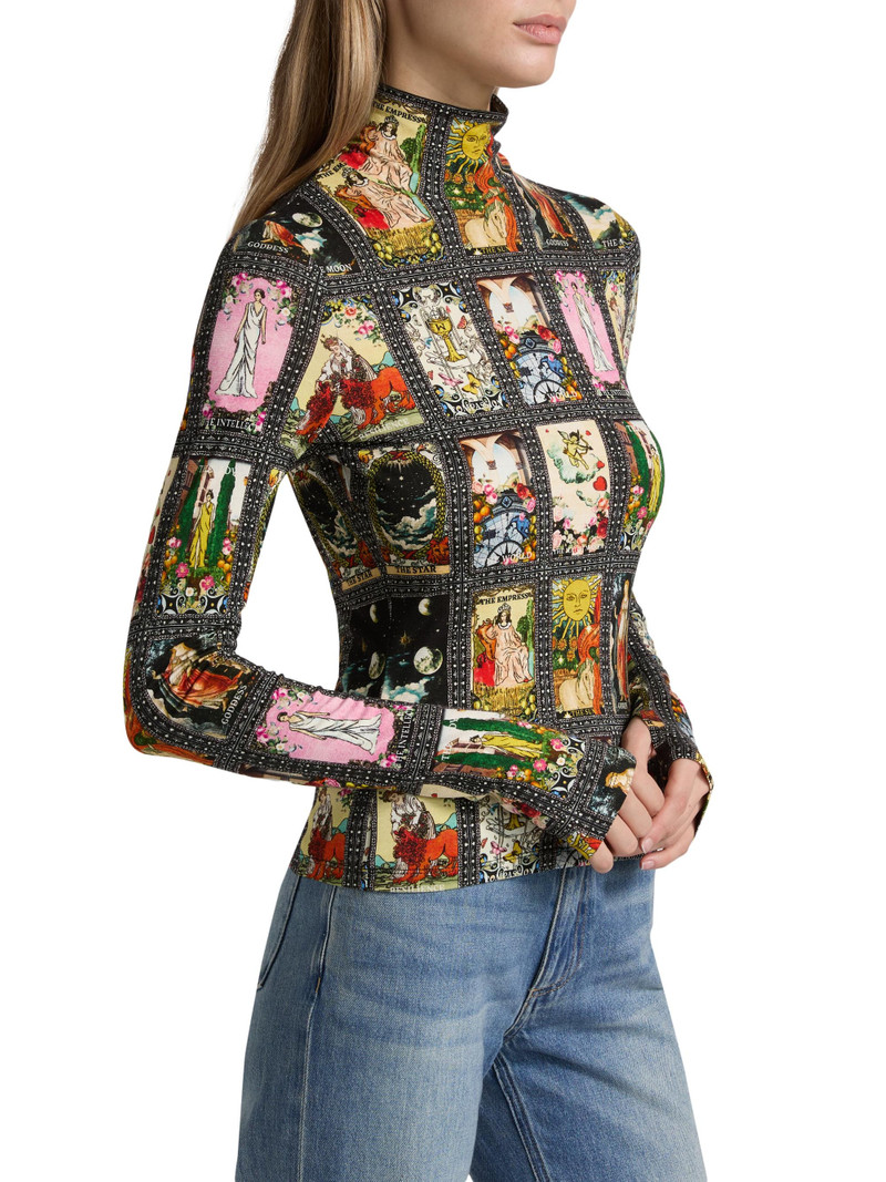 Women's Delaina Tarot Turtleneck Top - Enchanted Tarot 4