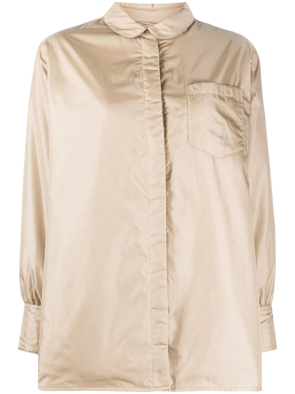  concealed button-up shirt coat  - 1