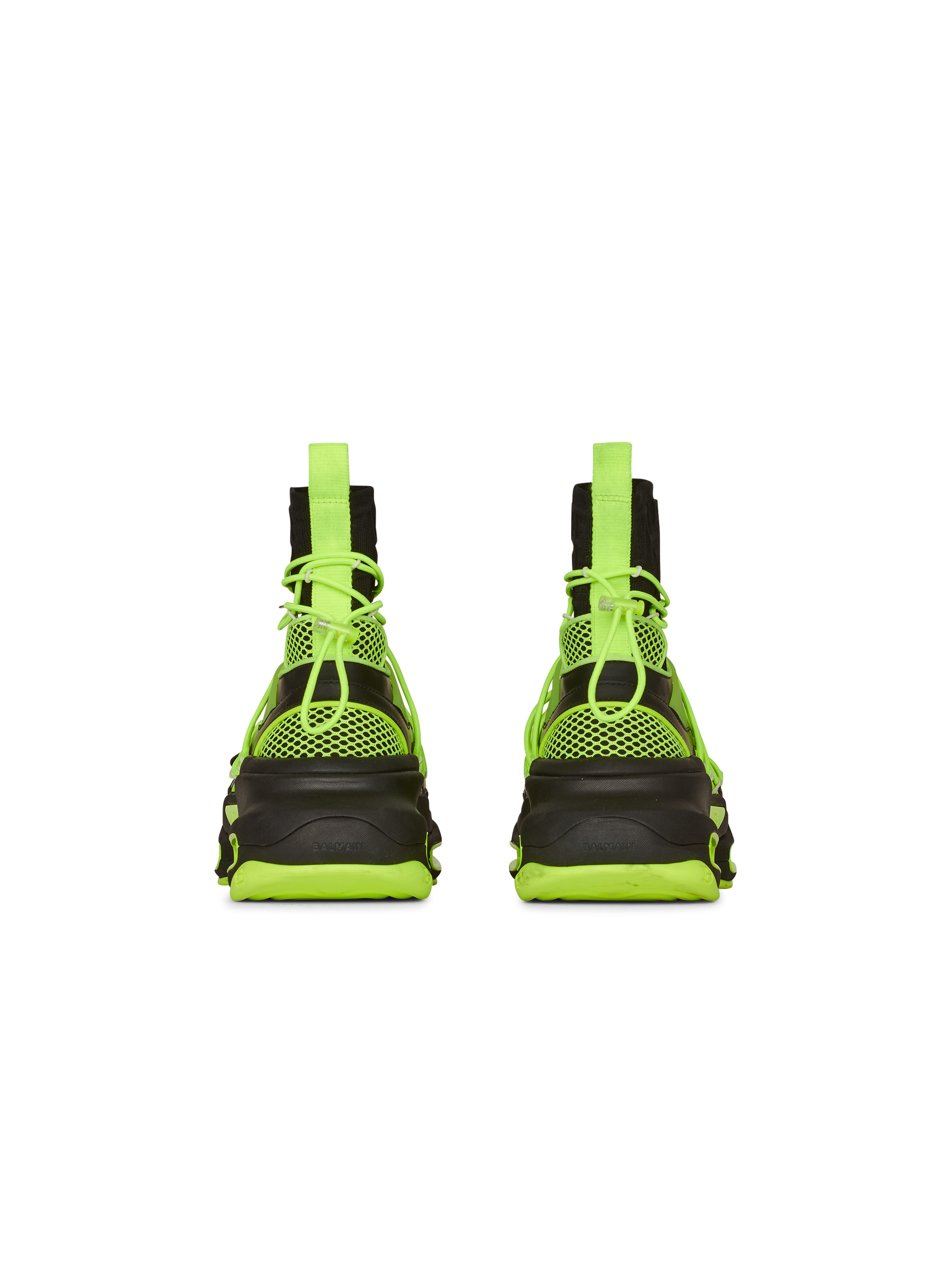 Bicolor knit and mesh B-Bold high-top sneakers - 5
