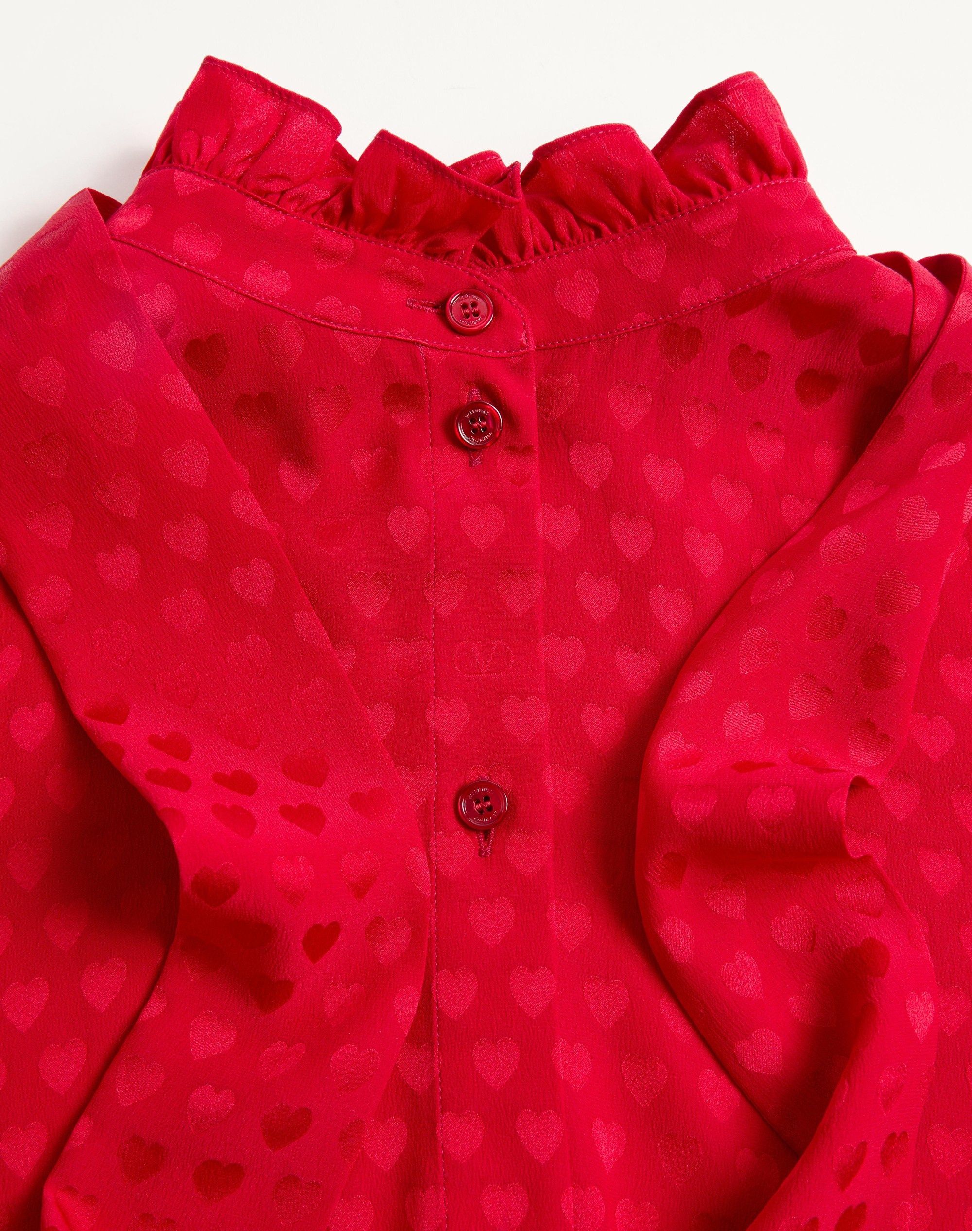 CREPE DE CHINE SHIRT WITH COUR DE COEUR PRINT - 8
