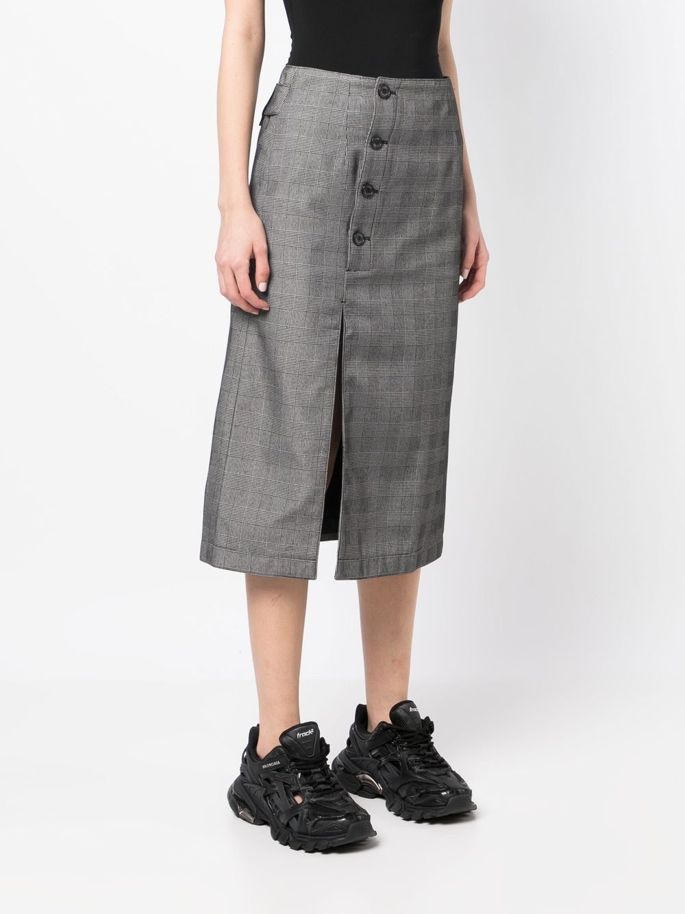 button-front midi skirt - 3