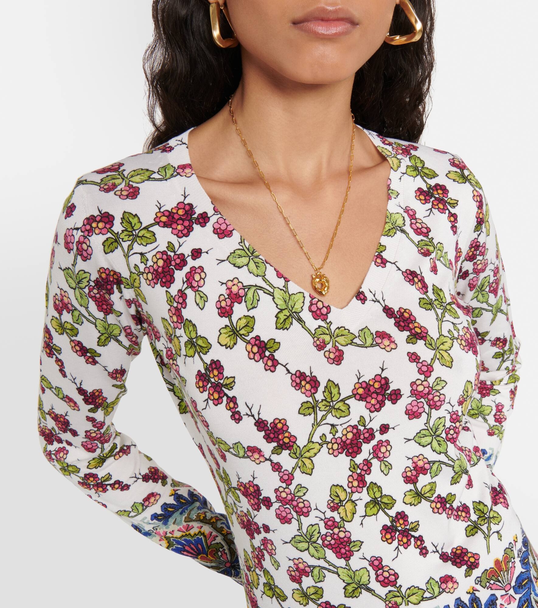 Printed silk-blend sweaters - 4