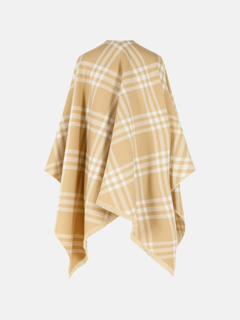 Burberry 'CHECK TRIBAR' BEIGE WOOL AND SILK CAPE outlook