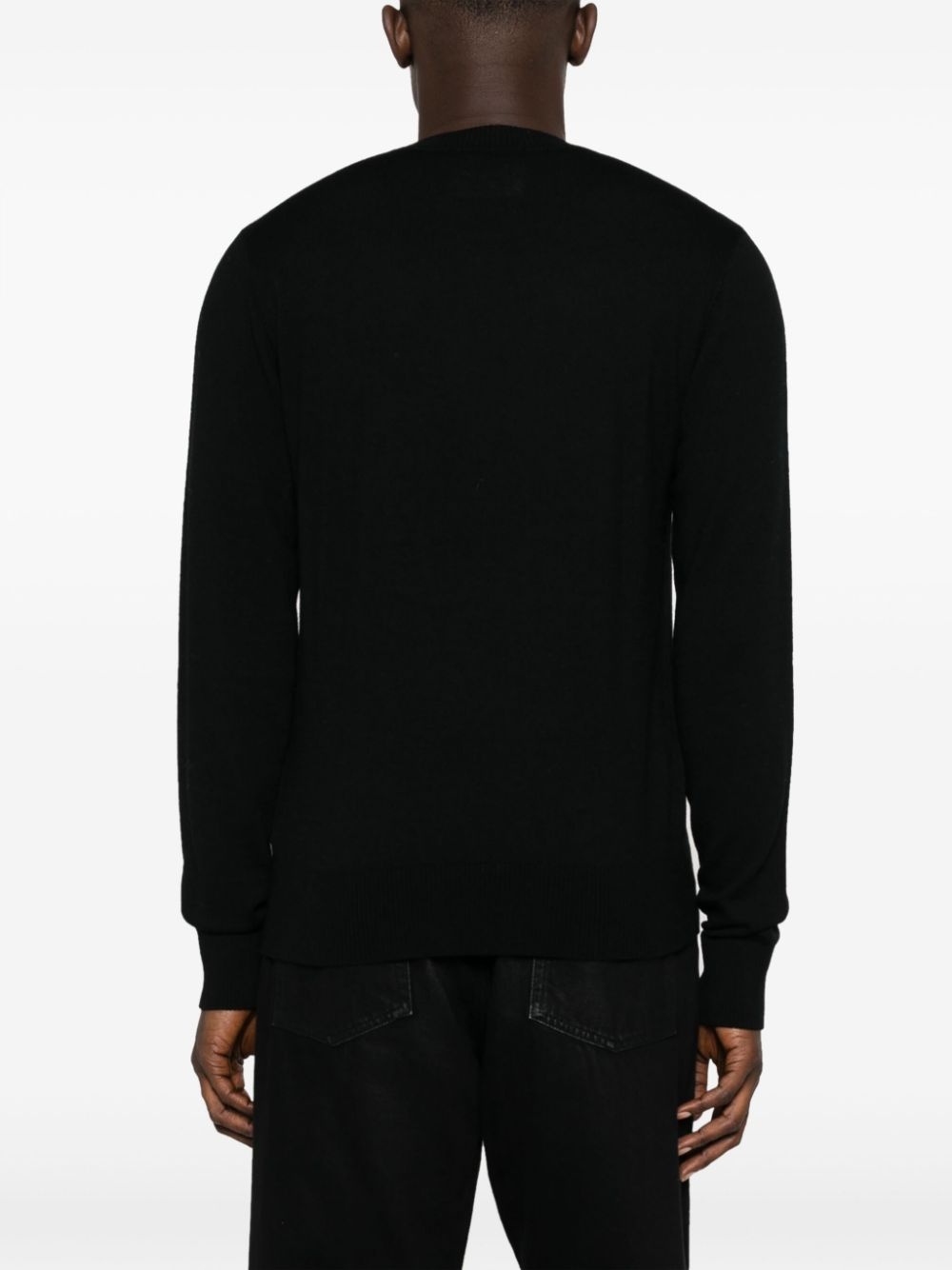 intarsia-knit logo wool jumper - 4