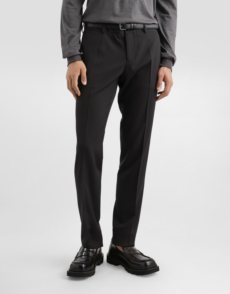 Bi-stretch wool canvas trousers 4